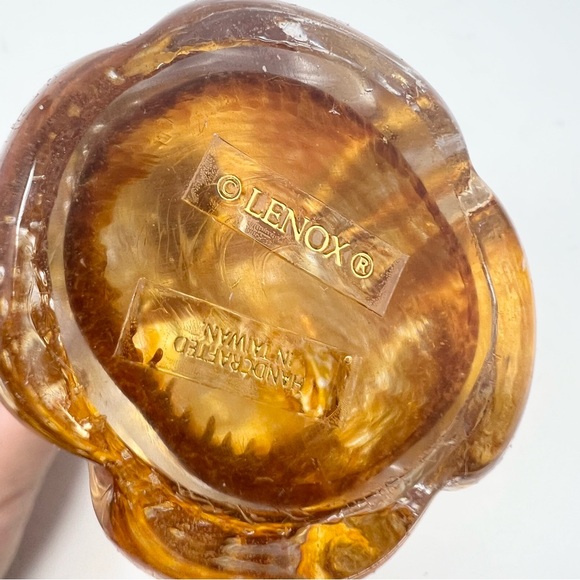 Lenox Savannah Sunset Art Glass Figurines Set of Three Giraffe Rhino Hippo - Picture 4 of 12